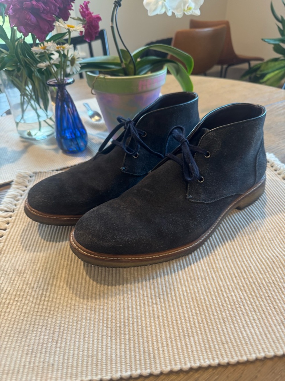 Men’s store Bloomingdale’s suede chukka boots size 10.5 navy